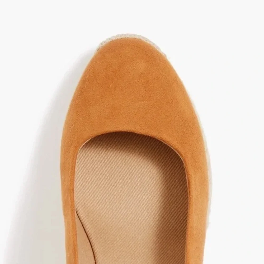 J. Crew Factory | Canvas espadrille wedges Pale Clay Or Flax